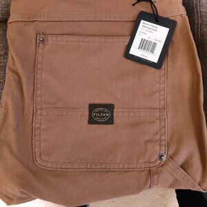 Filson Women's Canvas Slim-Leg Double Knee Pants NWT Size 14 Partridge Brown